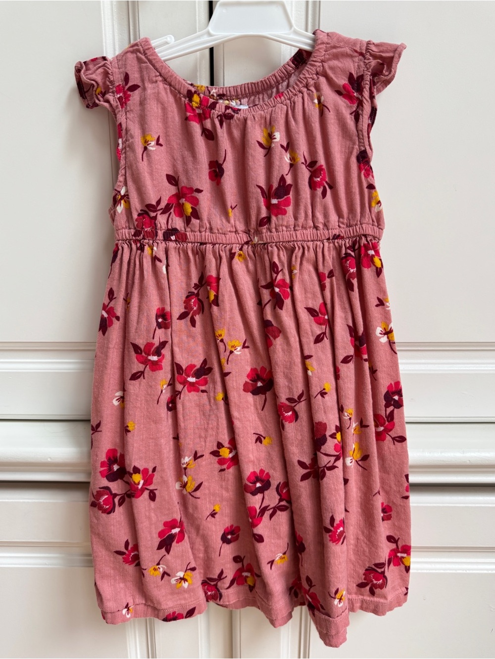 Old Navy Dusty Pink Burgundy Maroon Red Floral Dress 3T